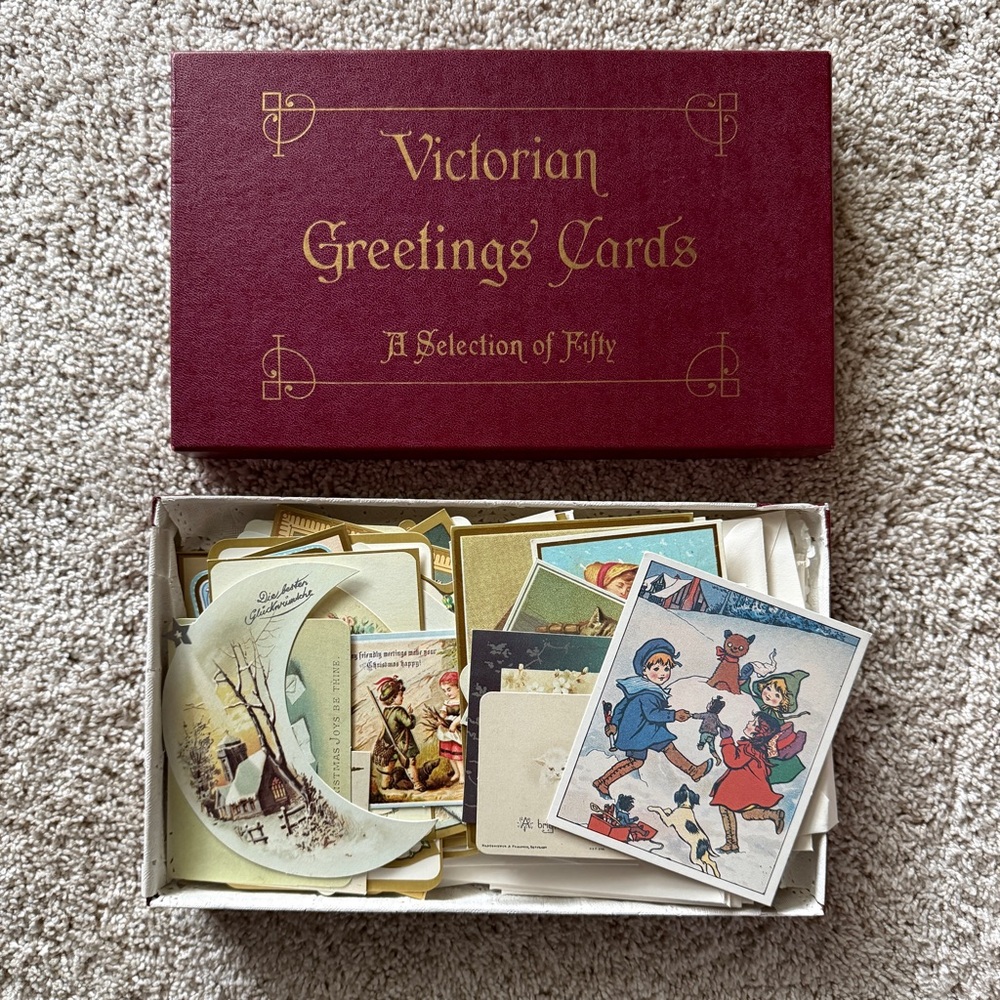 Victorian Greeting Cards Set – Reproduction Collection in Decorative Box